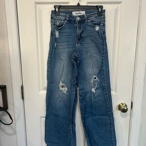 Indigo Rein High Rise Distressed Blue Jeans Size 3